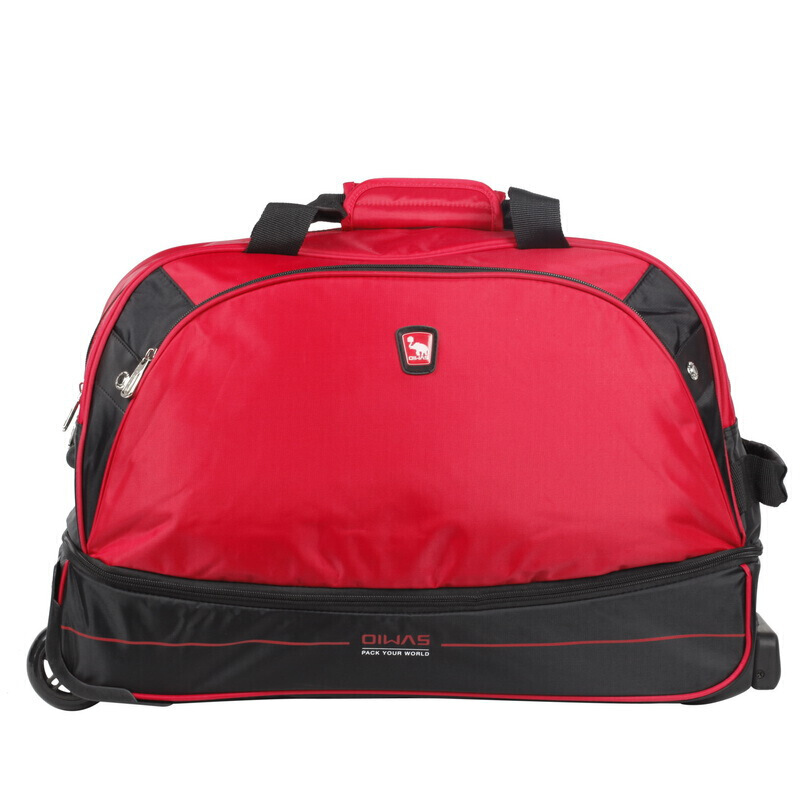 爱华仕（OIWAS）拉杆包 防泼水大容量户外旅行袋 休闲运动拉杆包 8001红色