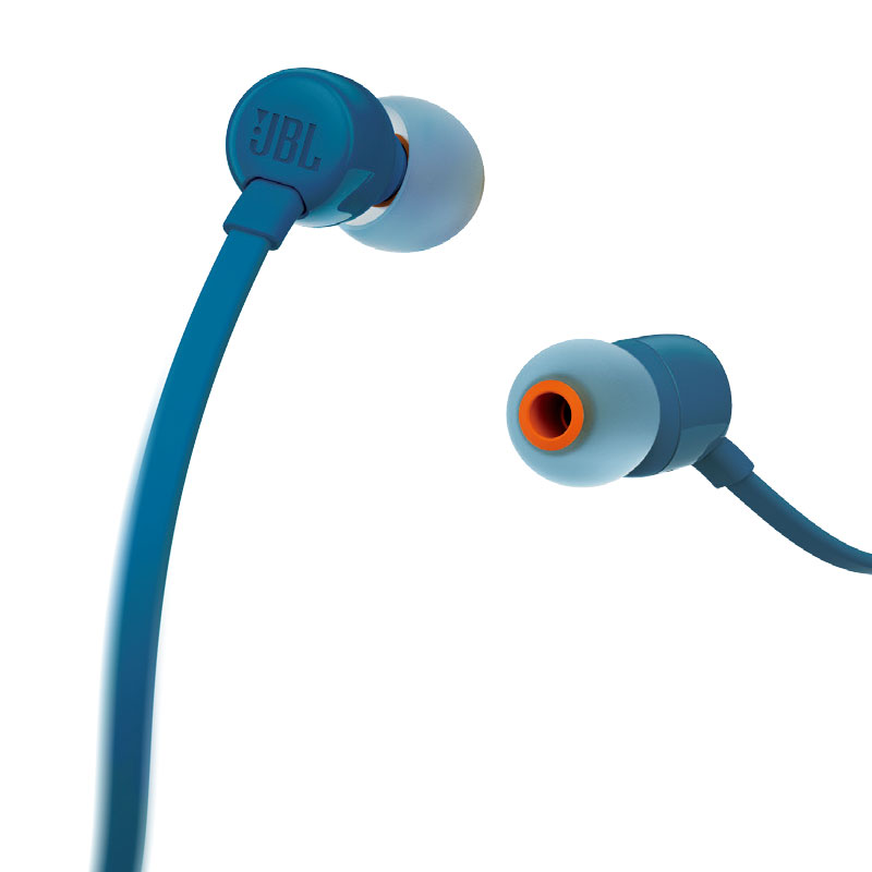JBL(JBL) 耳机/耳麦 T110 立体声入耳式耳机耳麦 运动耳机 电脑游戏耳机 梦幻蓝 有线 (单位: 副 规格: 一副装)