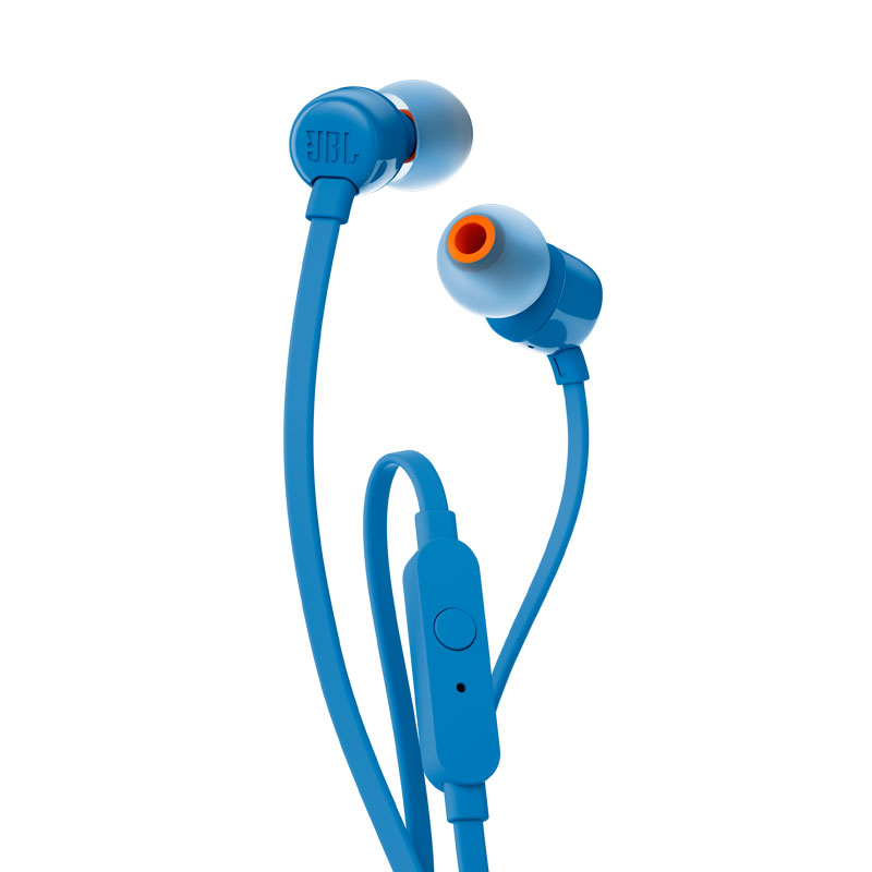 JBL(JBL) 耳机/耳麦 T110 立体声入耳式耳机耳麦 运动耳机 电脑游戏耳机 梦幻蓝 有线 (单位: 副 规格: 一副装)