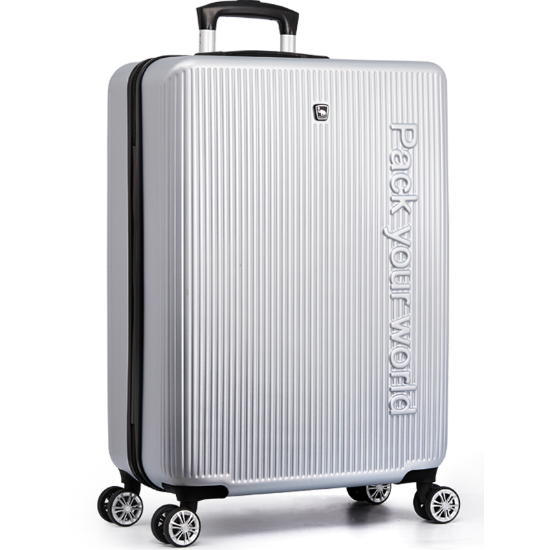 爱华仕（OIWAS）飞机轮拉杆箱时尚万向轮行李箱商务出差耐磨防刮旅行箱OCX6640 24英寸银色