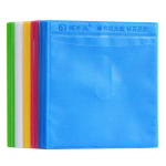 啄木鸟 五色混装 CD/DVD光盘收纳袋（直径12CM/5寸）双面装PP光盘袋 加厚 50片/盒 光盘袋